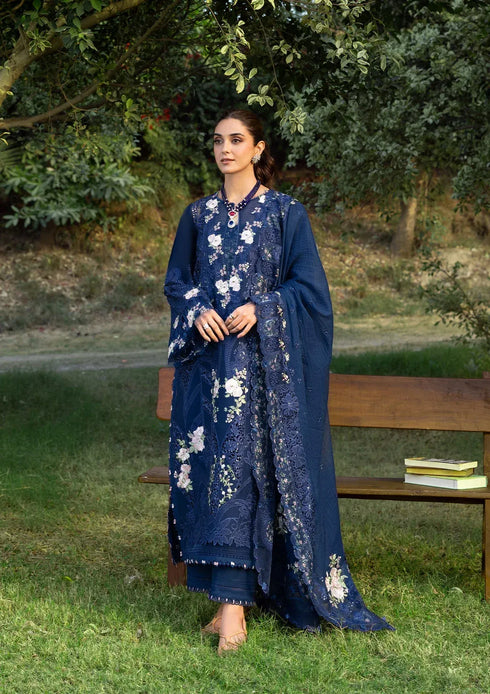 Elaf Luxury Lawn 2026 || ELY-4B BLUE BELLE