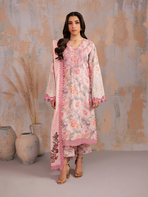 JADE FLORA LINEN SHAWL WINTER COLLECTION 25’