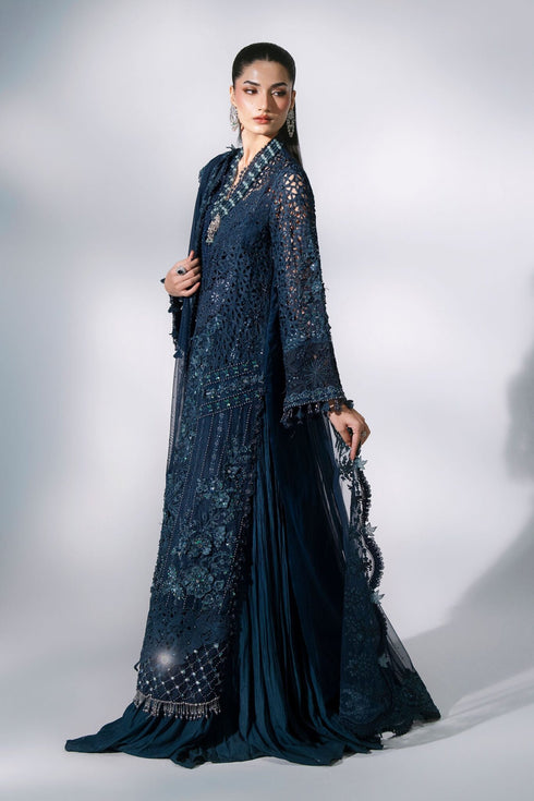 Maria B Mbroidered|3 Piece Unstitched Embroidered Organza Suit