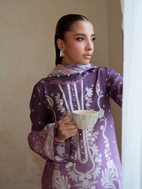 Jade Lumea Embroidered Cambric 2025 || MAUVE