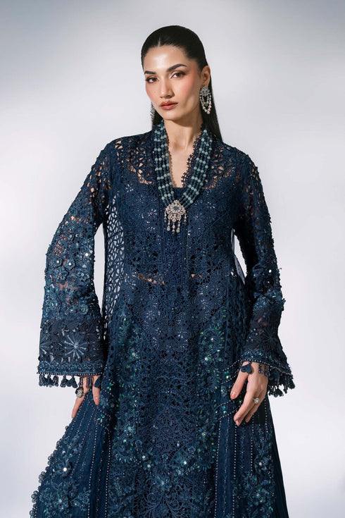 Maria B Mbroidered|3 Piece Unstitched Embroidered Organza Suit