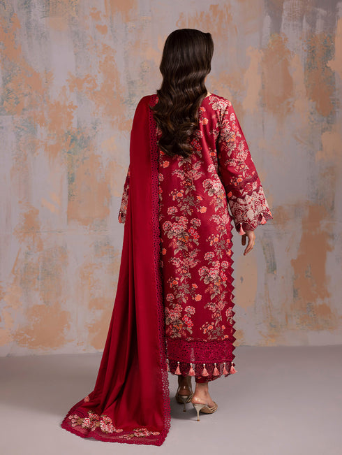 JADE FLORA LINEN SHAWL WINTER COLLECTION 25’