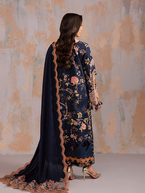 JADE FLORA LINEN SHAWL WINTER COLLECTION 25’