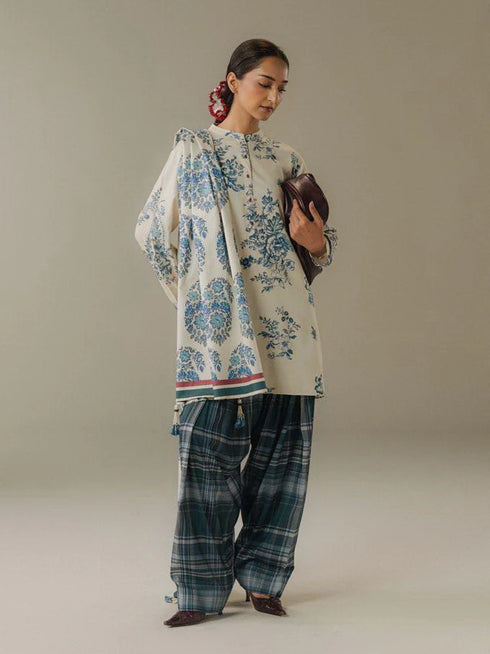 Zara Shahjahan Coco Prints Winter Edit V – Hushed Ember-6A