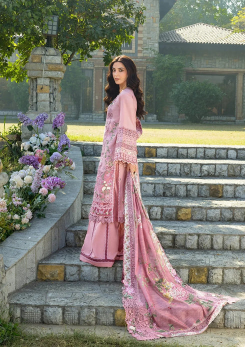 Elaf Luxury Lawn 2026 || ELY-09 ROSEE