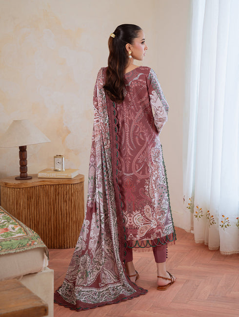 Jade Lumea Embroidered Cambric 2025 || MAROON