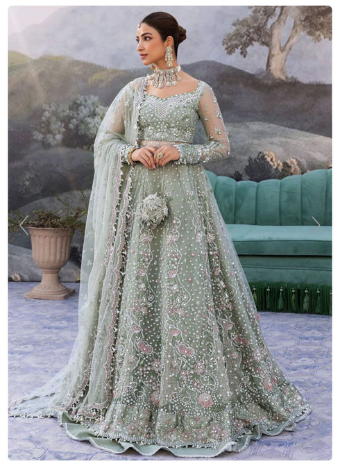 Sadaf Fawad Khan Siraa Luxury Festive Formals – Seafoam
