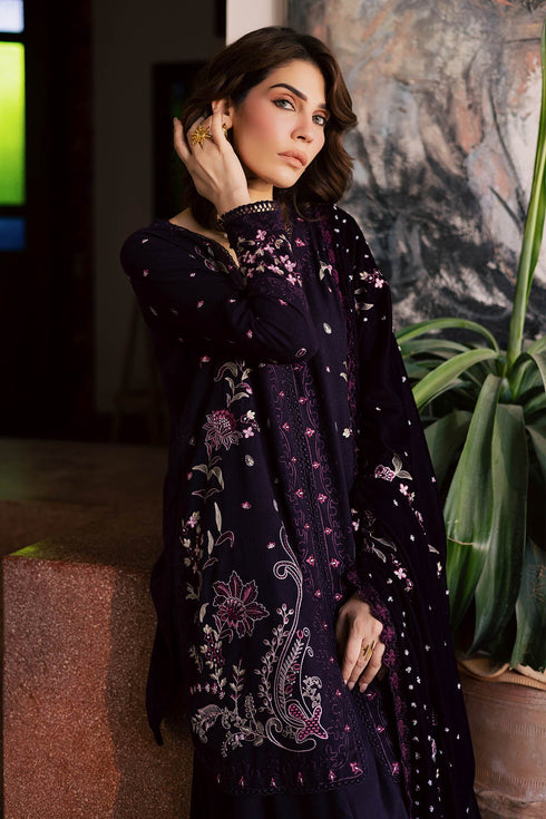 Nureh - Exclusive Luxury Unstitched Peach Leather Winter Collection - NE-182 - Unstitched