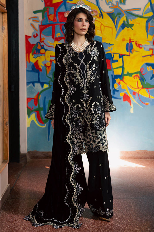 Nureh - Exclusive Luxury Unstitched Peach Leather Winter Collection - NE-185 - Unstitched