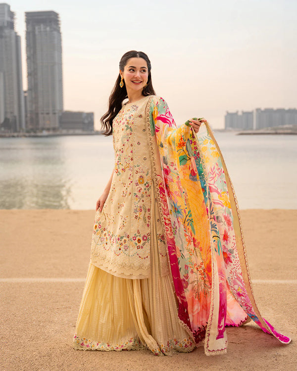 Faiza Saqlain X Hania Aamir Luxury Lawn 2026 | Merjem