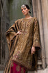 MARIA B Soiree Unstitched Embroidered Raw Silk Suit WF-09-04-Tambaku Brown