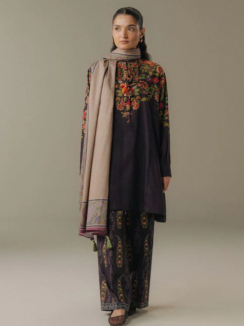 Zara Shahjahan Coco Prints Winter Edit V-Autumn Line-10B