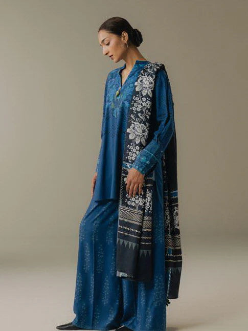 Zara Shahjahan Coco Prints Winter Edit V β Terracotta Sky-9B