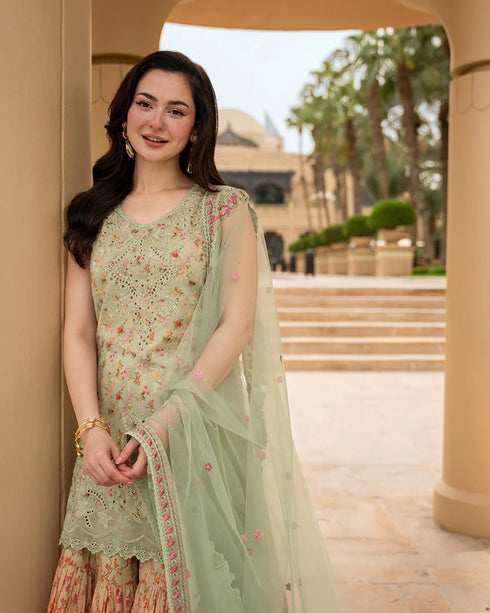 Faiza Saqlain X Hania Aamir Luxury Lawn 2026 | Eldira