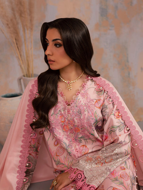 JADE FLORA LINEN SHAWL WINTER COLLECTION 25’