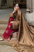 MARIA B Soiree Unstitched Embroidered Raw Silk Suit WF-09-04-Tambaku Brown