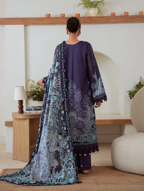 Jade Lumea Embroidered Cambric 2025 || PURPLE