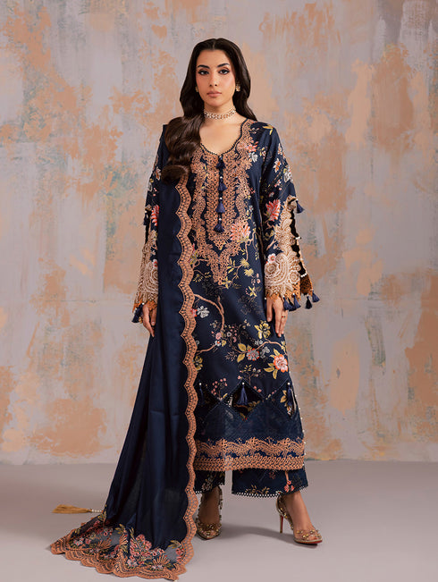 JADE FLORA LINEN SHAWL WINTER COLLECTION 25’