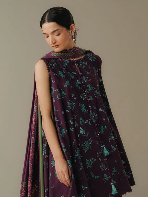 Zara Shahjahan Coco Prints Winter Edit V- Wild Fern-2B