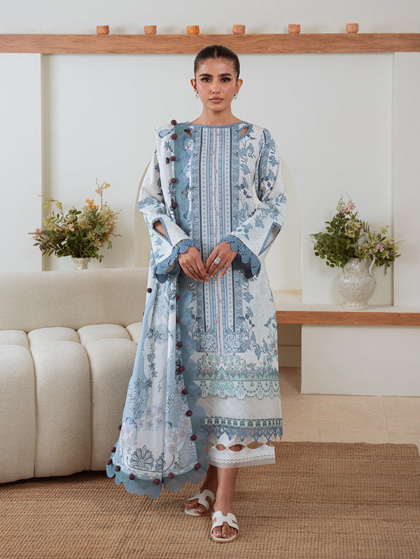 Jade Lumea Embroidered Cambric 2025 || SOFT BLU
