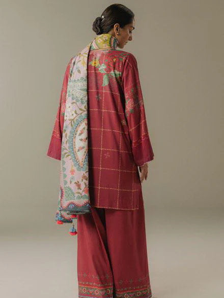 Zara Shahjahan Coco Prints Winter Edit V – Olive Hour-5B