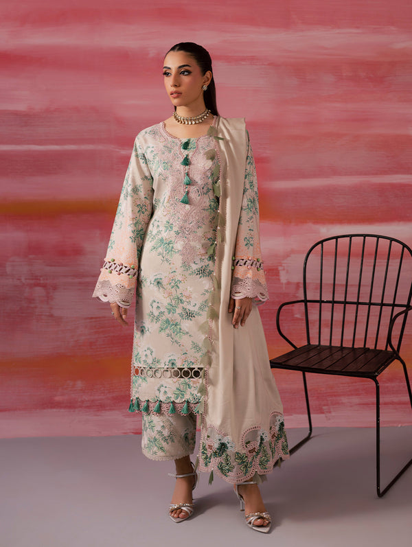 JADE FLORA LINEN SHAWL WINTER COLLECTION 25’