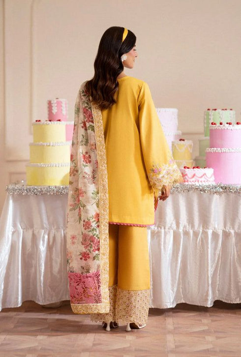 AJR SIGNATURE LAWN UN-STITCHED 3PC| HONEYDEW