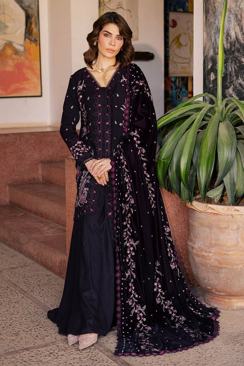 Nureh - Exclusive Luxury Unstitched Peach Leather Winter Collection - NE-182 - Unstitched