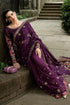 MARIA B Soiree Unstitched Embroidered Chiffon Saree WF-09-01-Purple