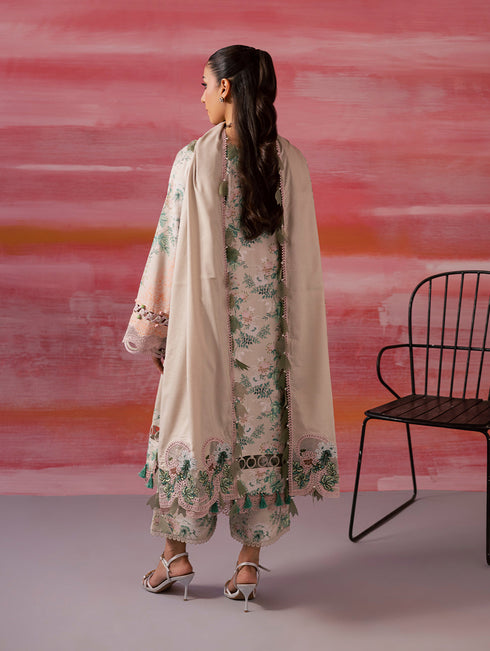 JADE FLORA LINEN SHAWL WINTER COLLECTION 25’