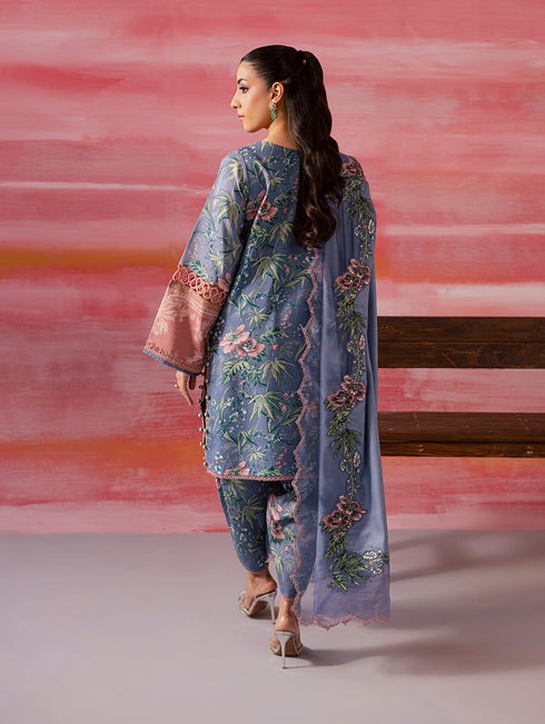 JADE FLORA LINEN SHAWL WINTER COLLECTION 25’