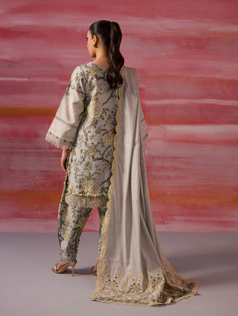 JADE FLORA LINEN SHAWL WINTER COLLECTION 25’