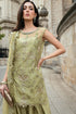 MARIA B Soiree Unstitched Embroidered Raw Silk Suit WF-09-08-Olive Green