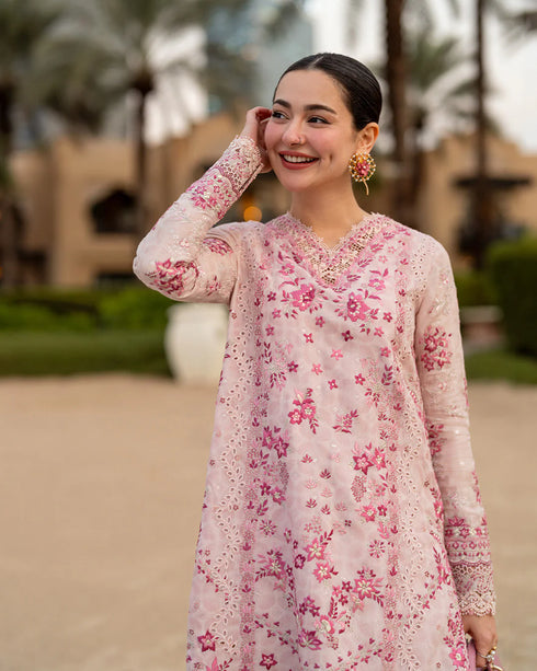 Faiza Saqlain X Hania Aamir Luxury Lawn 2026 | Lamija