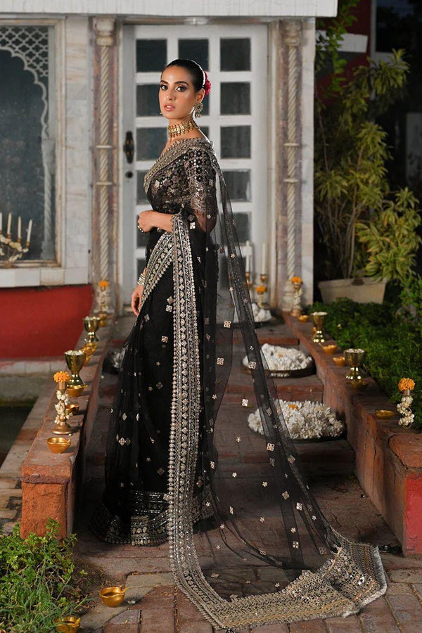 Qalamkar Wedding Formals | Bridal Collection 2024 | RF-08 | Black Saree