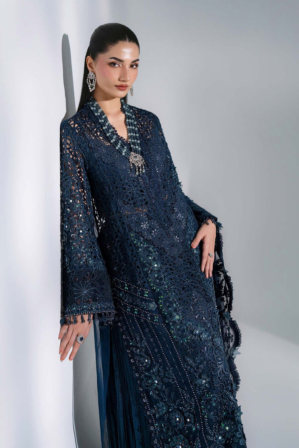 Maria B Mbroidered|3 Piece Unstitched Embroidered Organza Suit