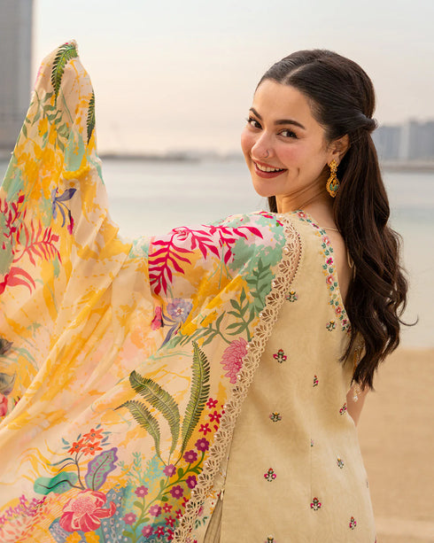 Faiza Saqlain X Hania Aamir Luxury Lawn 2026 | Merjem