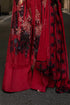 MARIA B Soiree Unstitched Embroidered Organza Suit WF-09-06-Red