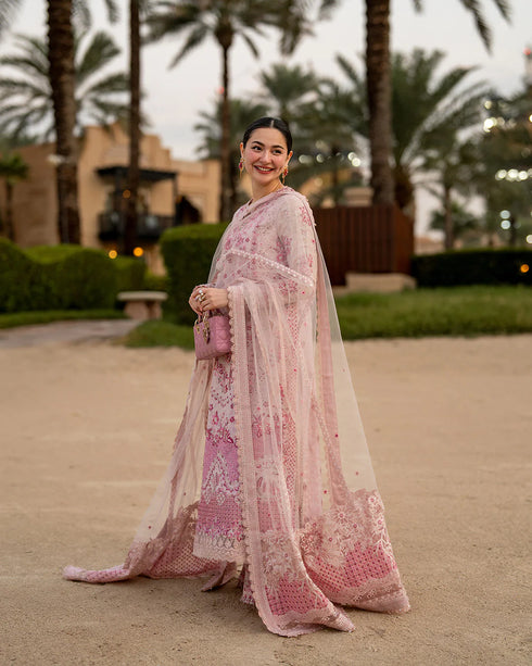 Faiza Saqlain X Hania Aamir Luxury Lawn 2026 | Lamija