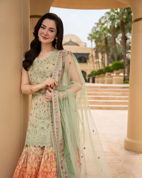 Faiza Saqlain X Hania Aamir Luxury Lawn 2026 | Eldira