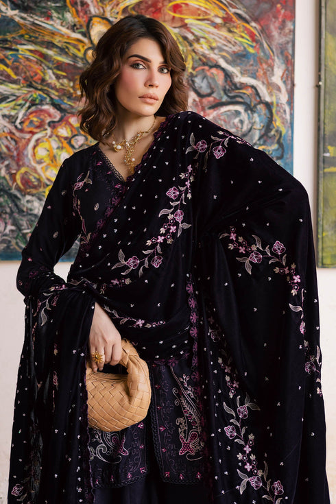 Nureh - Exclusive Luxury Unstitched Peach Leather Winter Collection - NE-182 - Unstitched