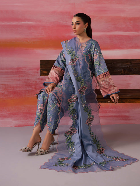 JADE FLORA LINEN SHAWL WINTER COLLECTION 25’