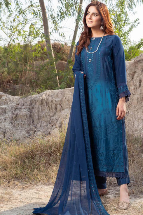 Ombre Luxury Shamooz Silk Pret/Stitched – D-04