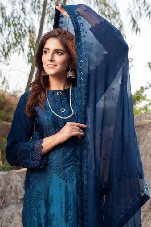 Ombre Luxury Shamooz Silk Pret/Stitched – D-04