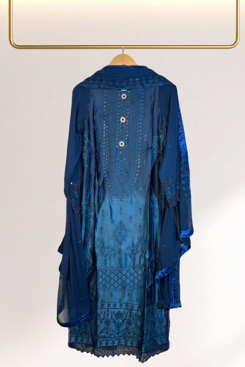 Ombre Luxury Shamooz Silk Pret/Stitched – D-04